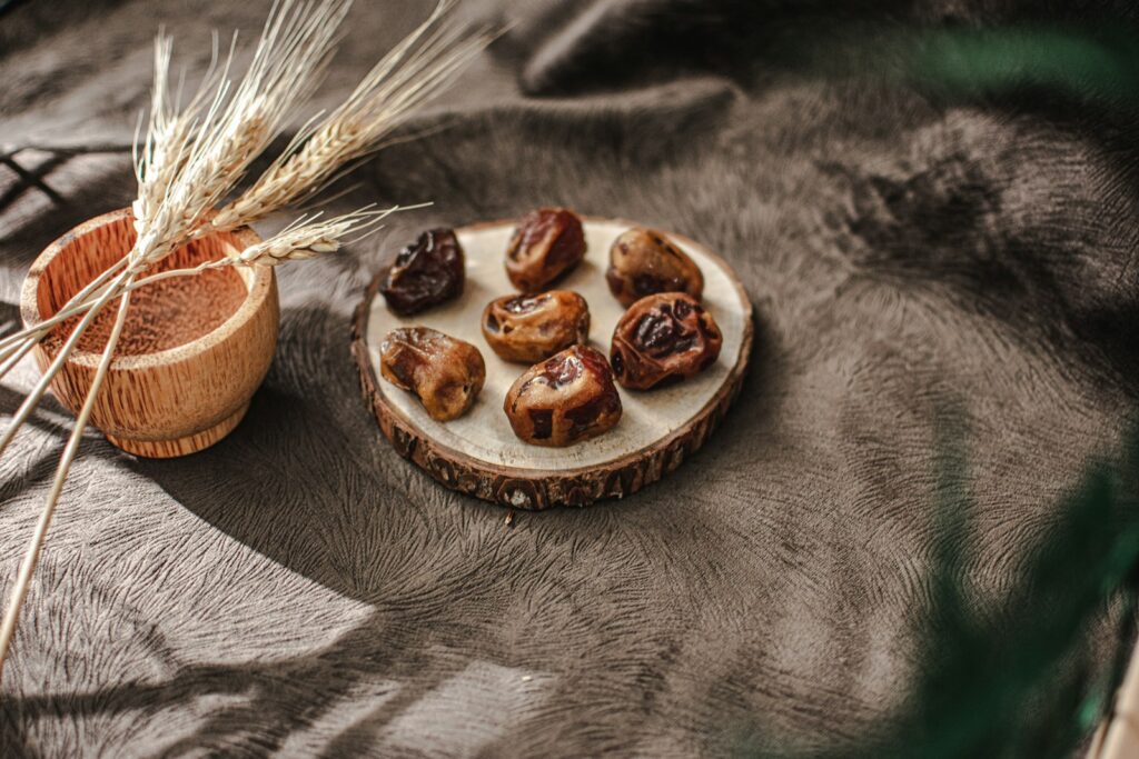 a plate of food sitting on top of a table
